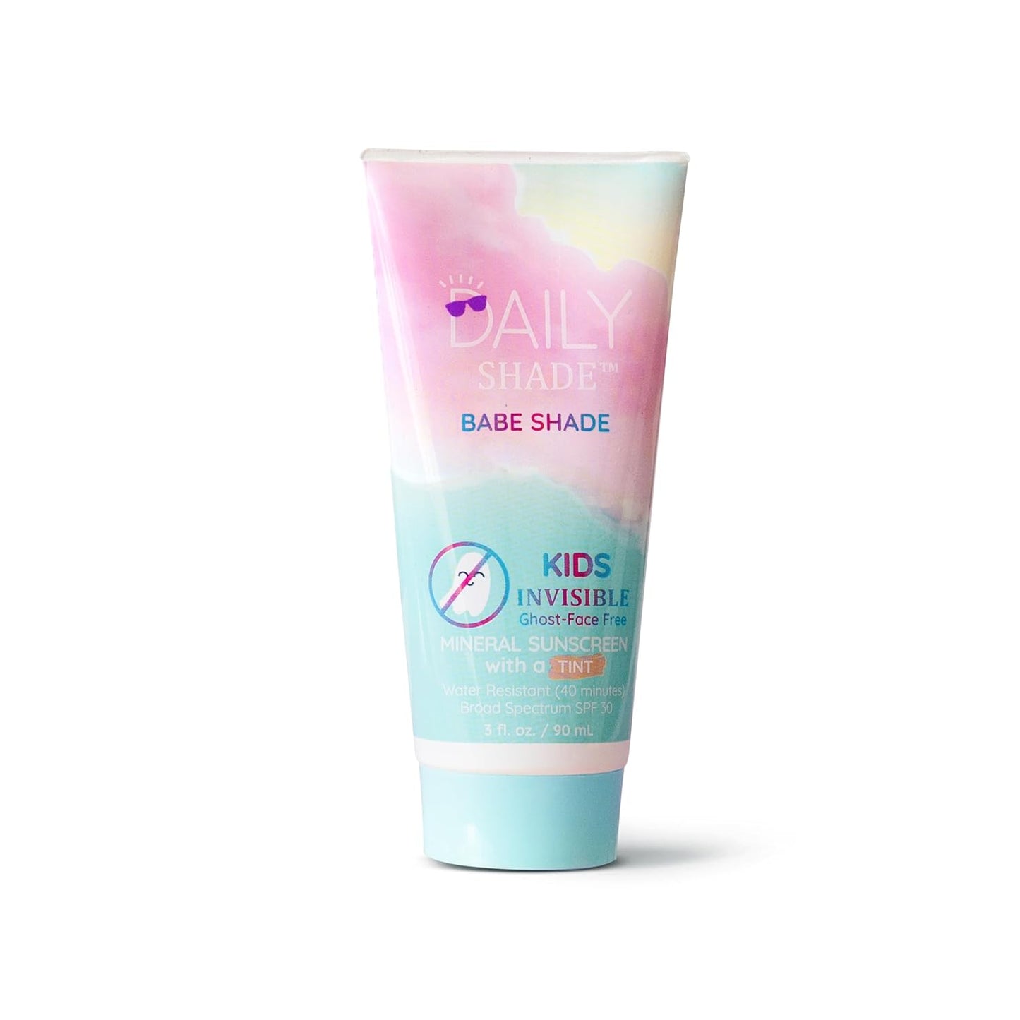 Babe Shade Kid's Tinted Mineral Sunscreen for Face & Body with SPF 30 - Non-Nano Zinc, Reef Safe, Travel Size, Water Resistant & Hypoallergenic Skin Care for All Types of Skin Tone - 90ml