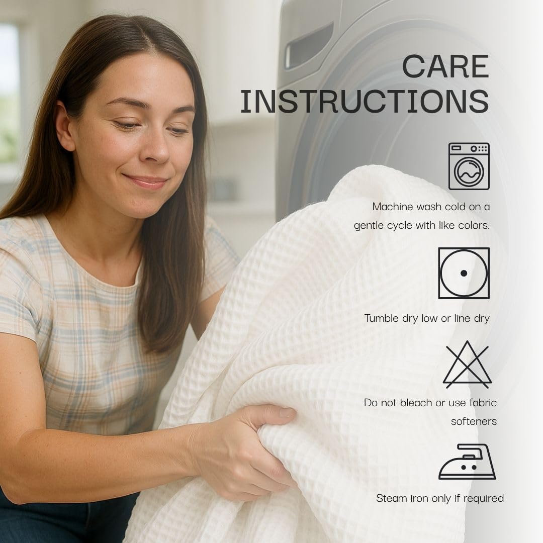 Salt Earth GOTS Certified 100% Organic Cotton Throw Blanket, 55" x 60" Waffle Blankets & Throws for Bed, Throw Blanket for Couch, Modern & Cozy Blanket, All Season,Comfy & Soft Blanket(Scottish Grey)