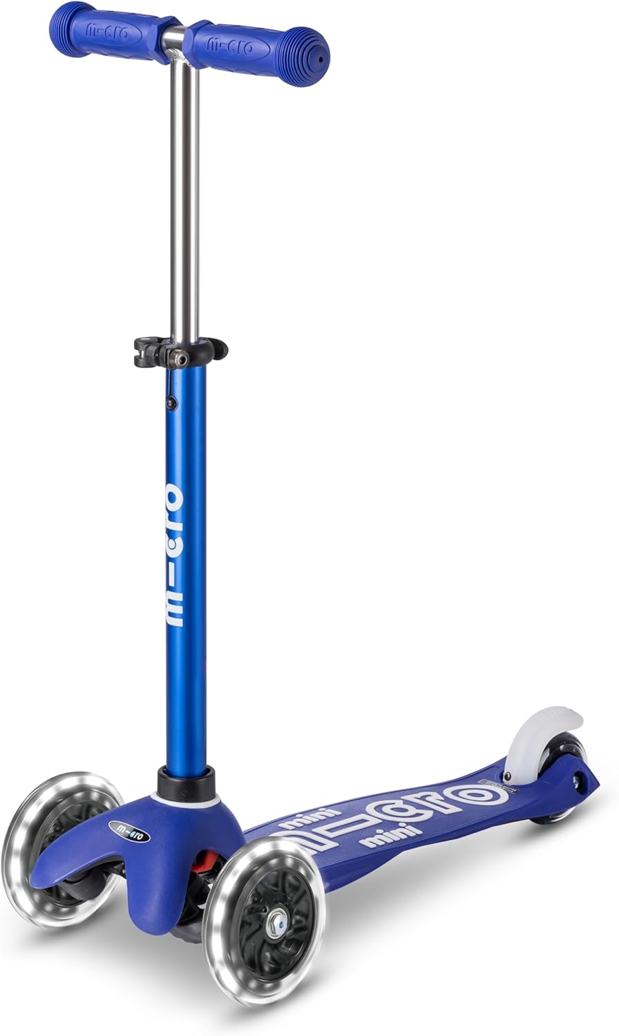 Micro Kickboard Mini Deluxe LED Three-Wheeled Lean-to-Steer Swiss-Designed Micro Scooter