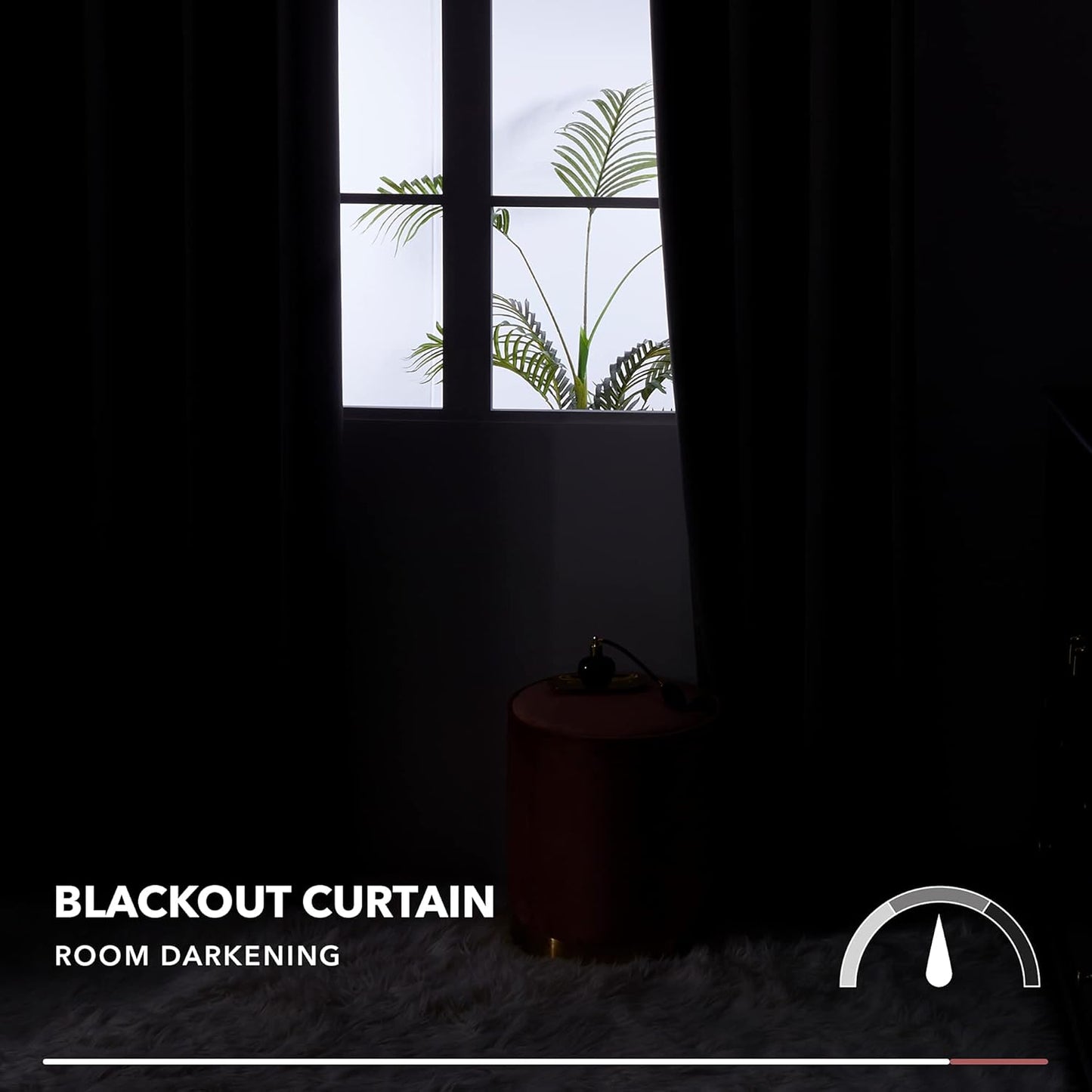 Deconovo Blackout Curtains, Room Darkening Thermal Insulated Window Drapes, Noise Reducing, Grommet Top, 2 Panels 38W x 63L Inch Machine Washable for Bedroom Living Room Nursery Red