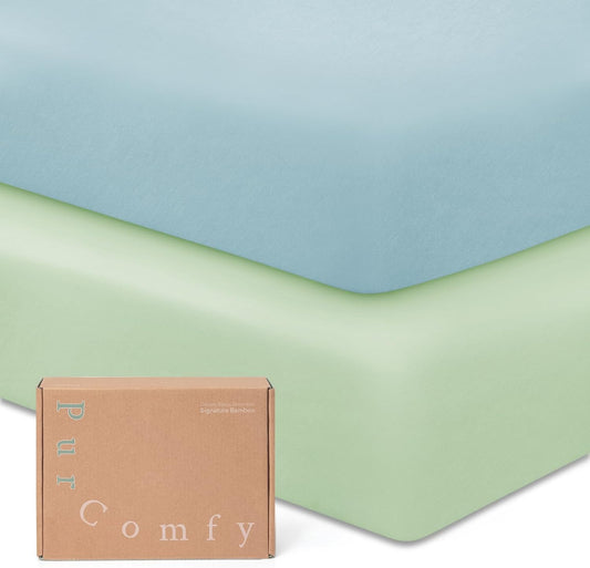 Supersoft Crib Sheets for Boys Girls, Premium Bamboo Viscose Buttery Soft Crib Mattress Fitted Sheet, Stretchy Knit Baby Sheet, Silky Comfort Baby Bed Sheets 28x52x9 Extra Deep Pocket