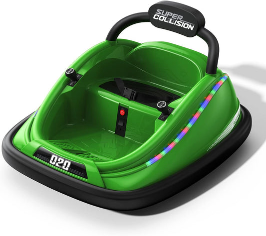 Bumper Car, 12V Electric Kids-Bumper Car Ride Toys with Remote and Music Function, Perfect Kids Gifts Baby for Toddlers 1-6 for Birthday