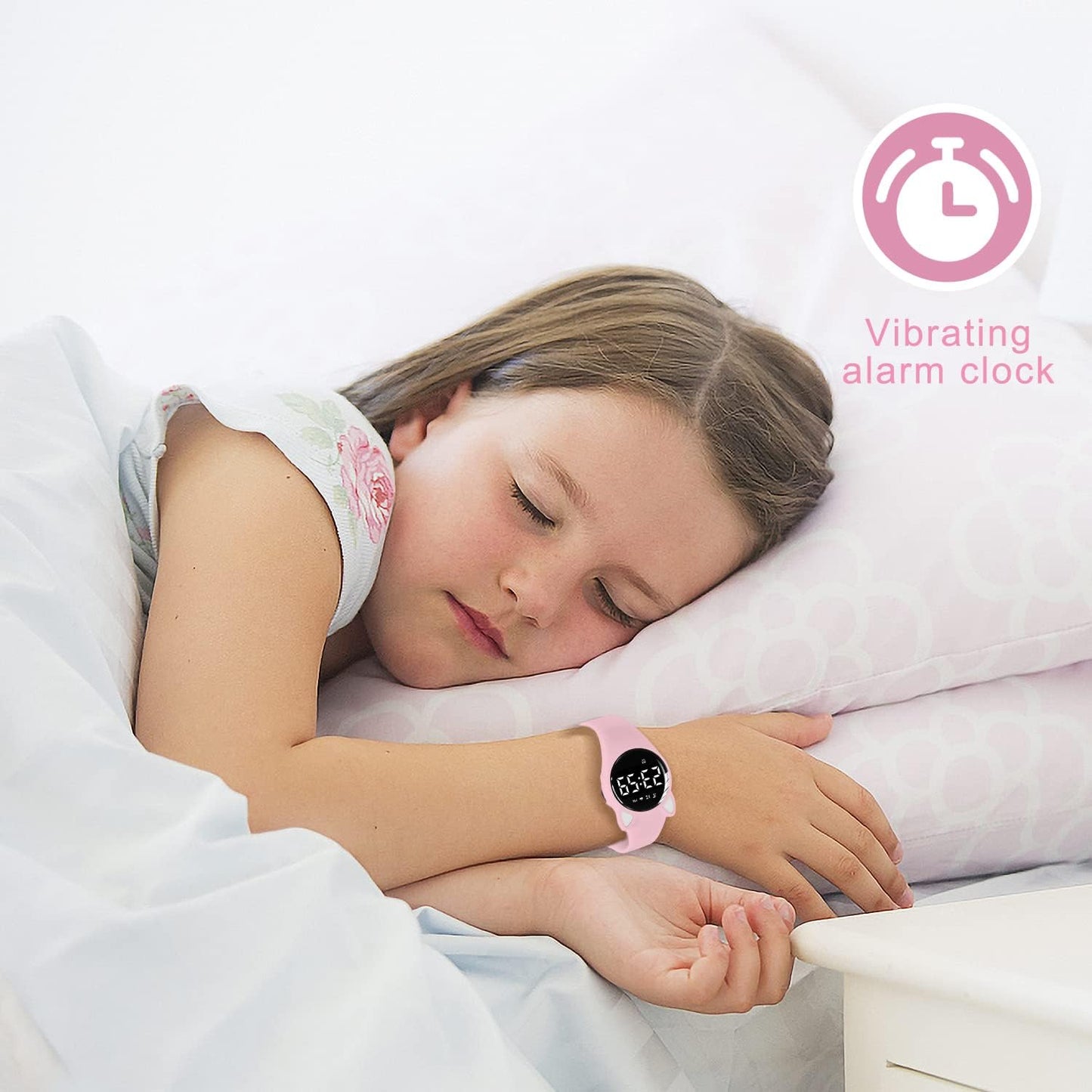 Kids Watches for Girls Boys Digital Sport Watch with Step Counter Pedometer Vibration Alarm Clock, No App Waterproof Fitness Tracker Kids Watch Boys Girls Teens Students Ages 5-16
