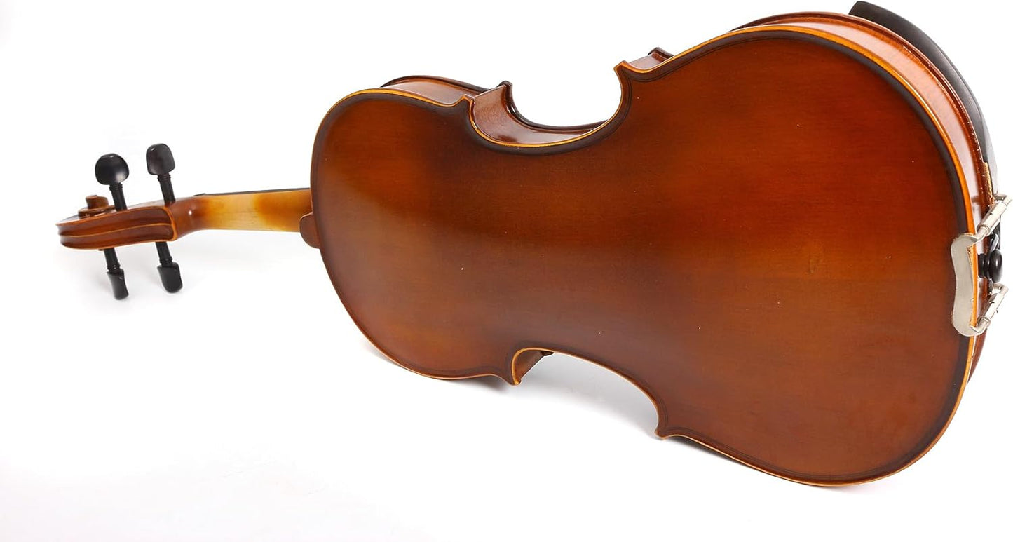 Violin 1/2 size Beginner Violin kit for Kids &Students Spruce Top Maple Back Side Starter Violin with Case,Bow,Rosin,Tuner,Shoulder Rest and Extra Strings