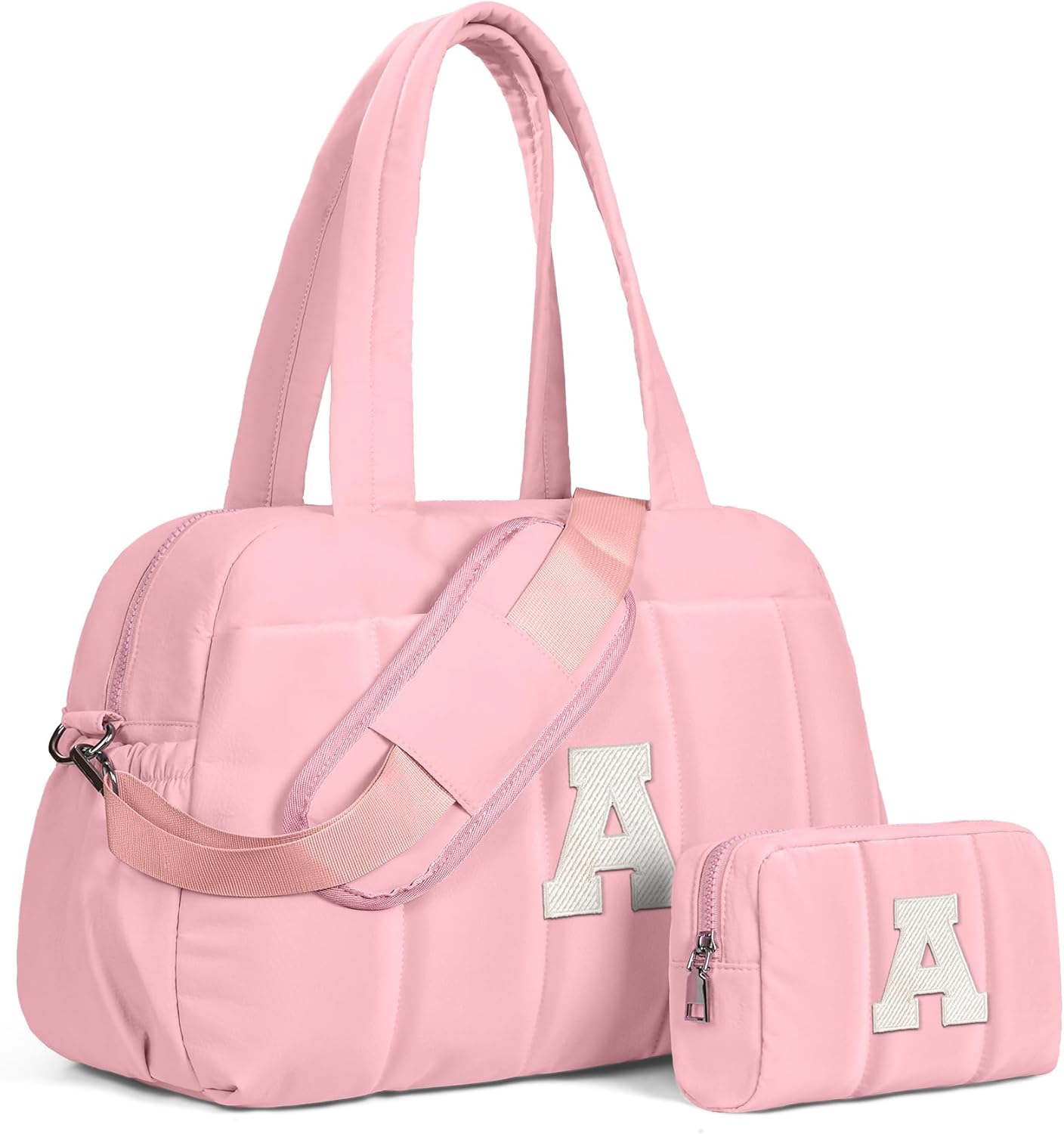 Birthday Gifts for Women Duffle Bag for Travel, Weekender Bags for Women，Initial Overnight Bag with Wet Pocket，Lightweight Travel Bags Personalized Gym Tote with Makeup Pouch