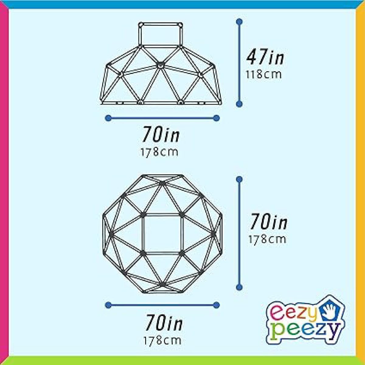 Eezy Peezy Monkey Bars Climbing Tower - Active Outdoor Fun for Kids Ages 3 to 8 Years Old, Green