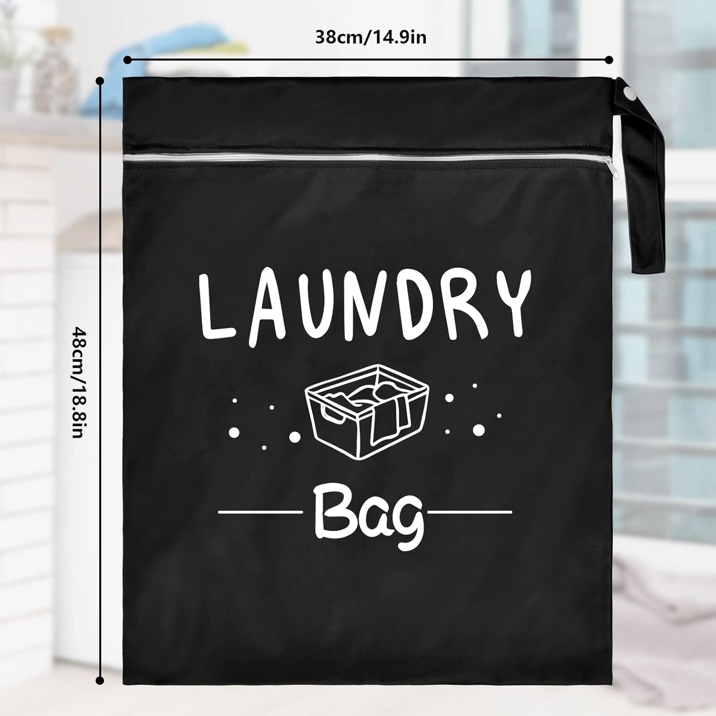 2 Pcs Large Travel Laundry Bags - Waterproof Wet Dry Bags for Gym Clothes, Swimming, Yoga