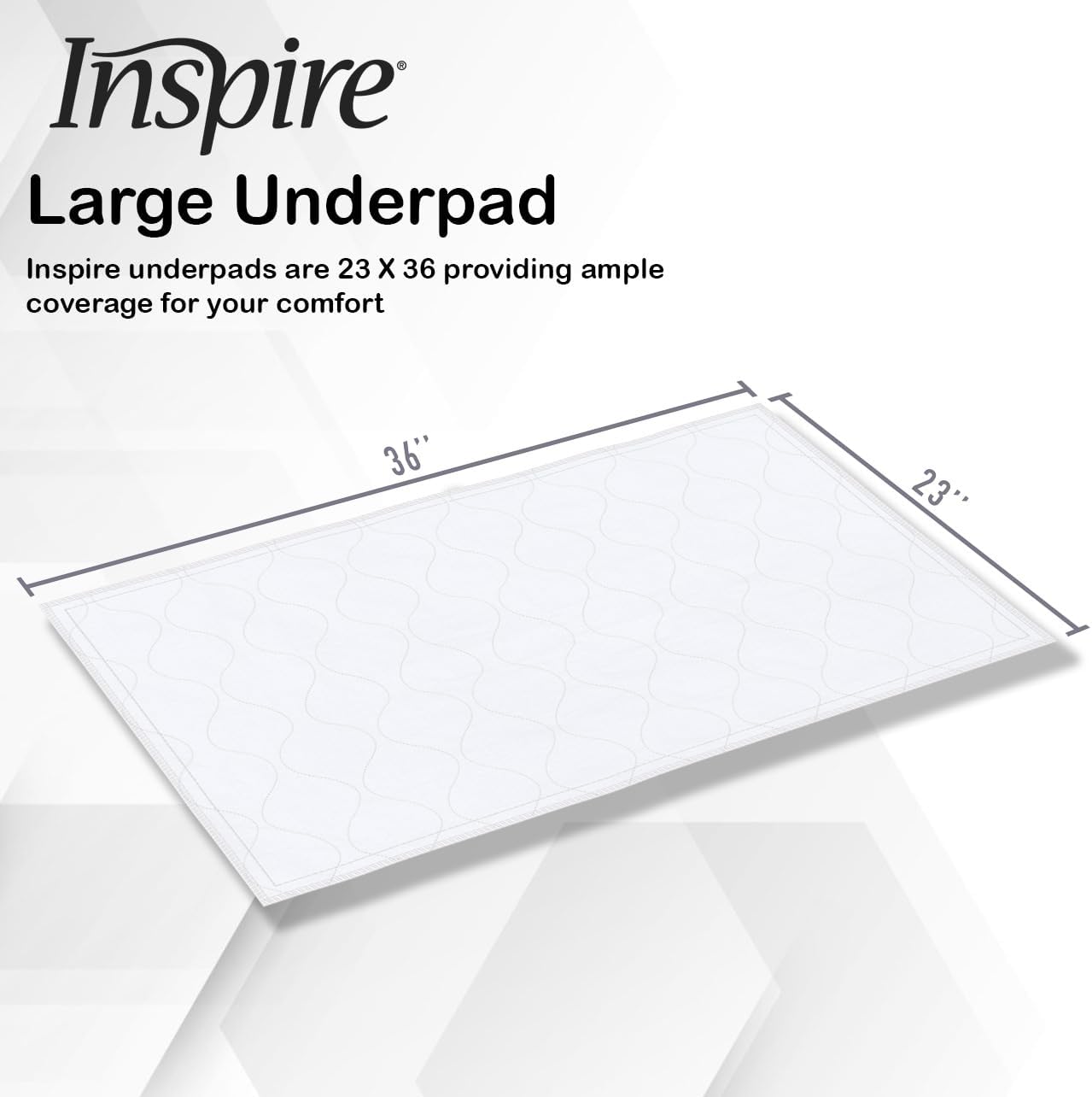 Inspire Washable and Reusable Incontinence Chair or Bed Pads | 3 Pack Waterproof Mattress Pad Chucks Pads | Reusable Bed Pads Washable Waterproof Chux Pads | Pee Pads for Adults Use As Pet Pad