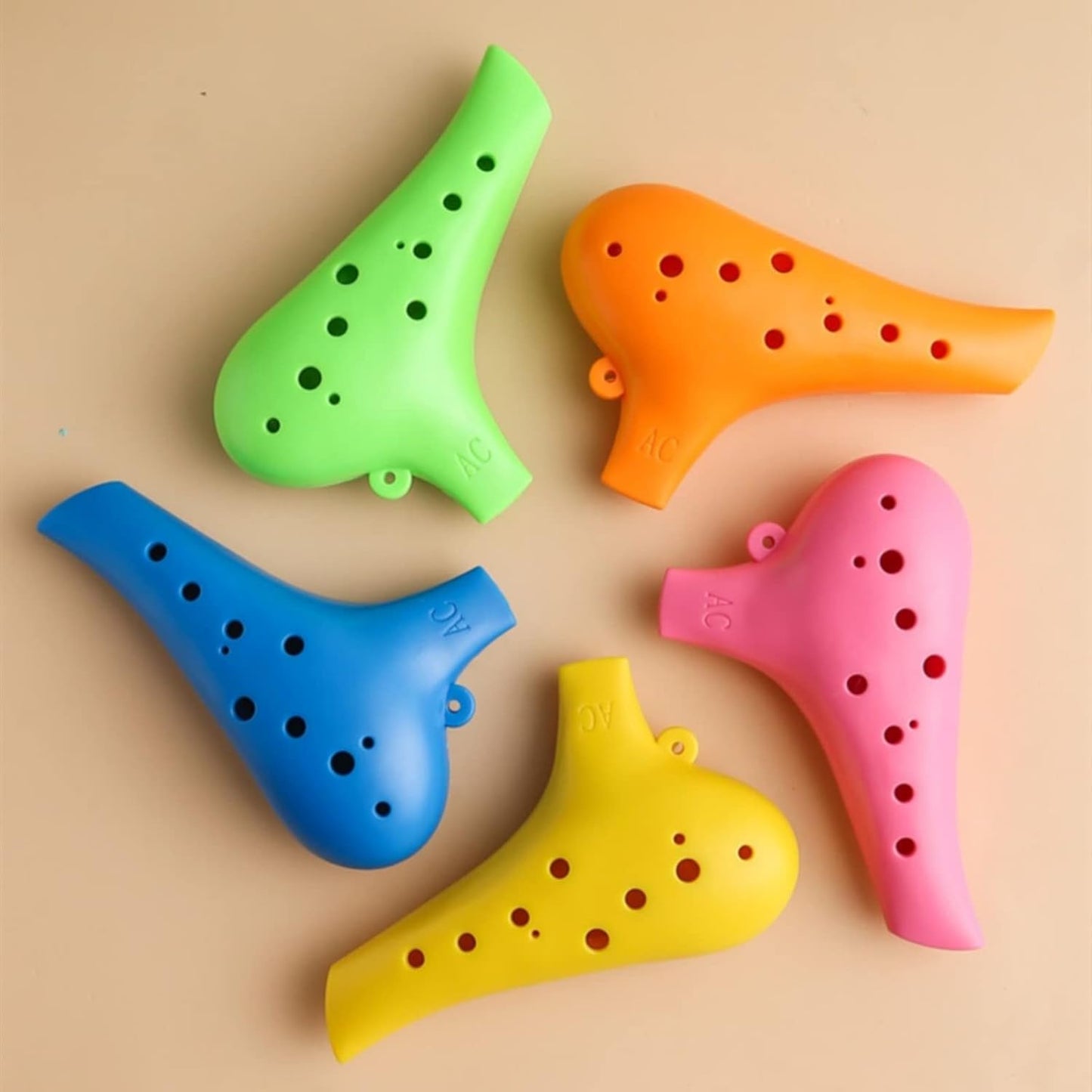 Aestivate Plastic Ocarina Instrument 12 Hole Ocarina Alto C 12-Hole Ocarina Instrument Easy Instrument (Blue)