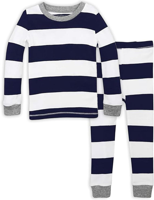 Burt's Bees Baby Boys' 2-Piece Long Sleeve Tee and Pants Organic Cotton Pajama Set