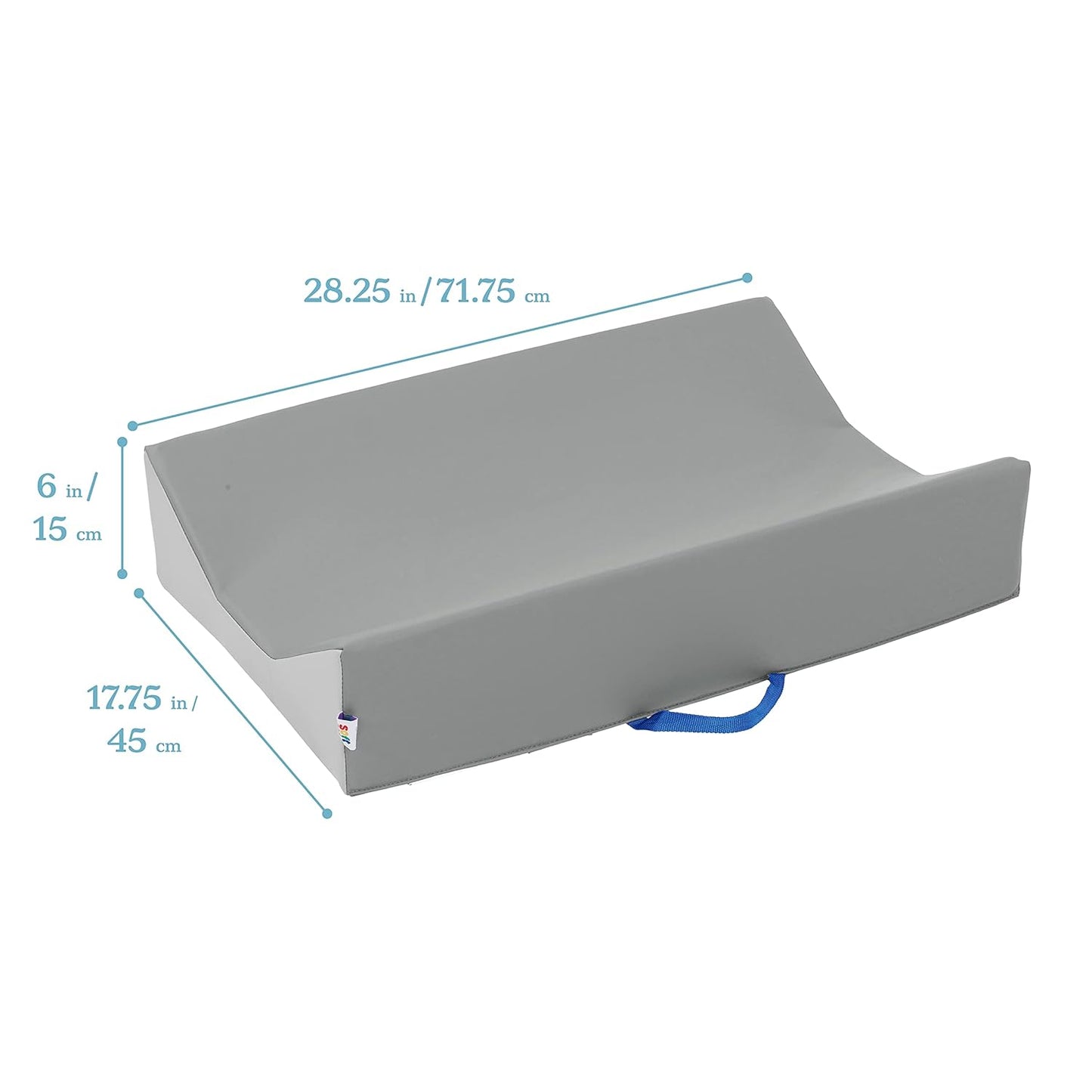 ECR4Kids SoftZone Baby Changing Pad, Contoured, Grey/Light Grey