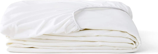 Tuft & Needle Queen Mattress Protector - Waterproof, Liquid-Proof, Sleeps Quiet, Fitted Sheet Style, Soft and Comfortable, White