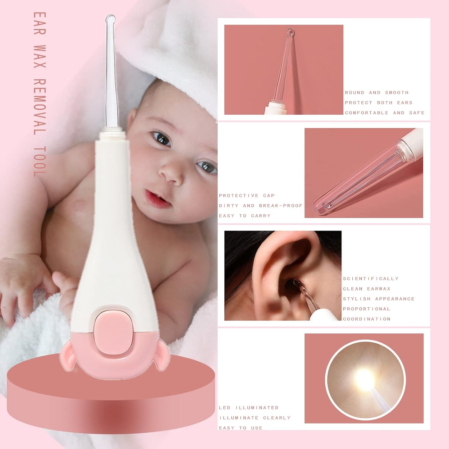 Baby Care Kits,Baby Grooming Kit,10 in 1 Newborn Essentials Must Haves,Baby Nail Clippers Baby Brush Baby Comb Earpick Nose Cleaning Tool Baby Nail File Nursing Baby Kit （Pink）