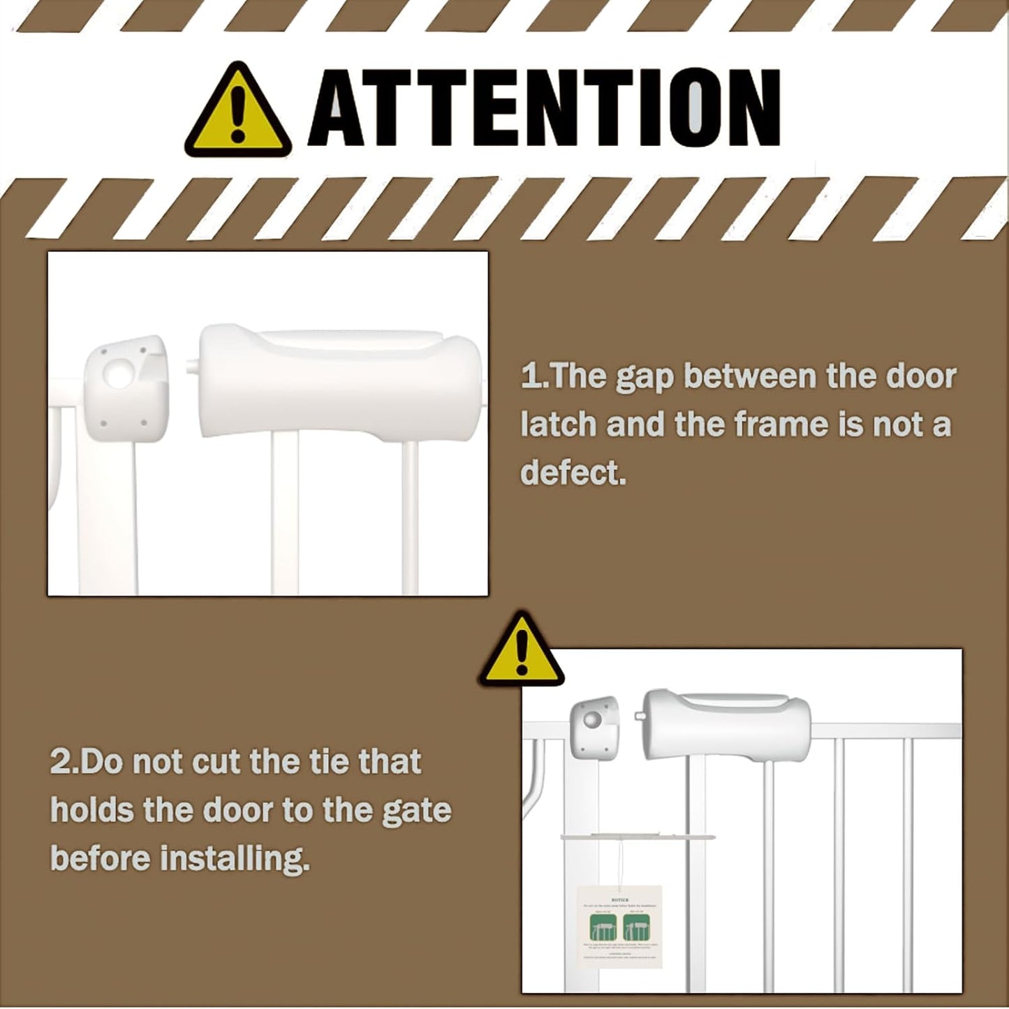 ALLAIBB Extra Wide Baby Gate Pressure Mount with Auto-Close, White Metal Safety Gate for Stairs & Doorways - Child Proof, Pet Barrier for Hallways, Kitchen, Living Room for 43.31-48.03 inch