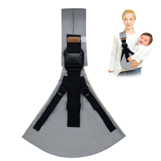 Baby Sling Carrier,Toddler Carrier,Upgraded 2025 Baby Sling with 4 Adjustable Straps(10-30lbs),Lightweight,Portable and One Size Fits All(Grey)
