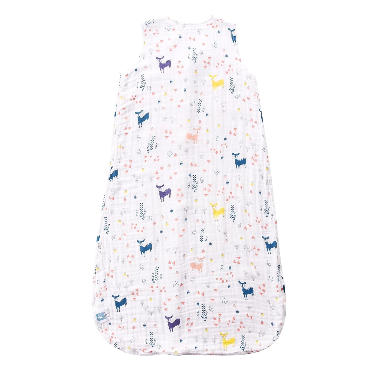 Toddler Sleep Sack for 2-4T Baby, Organic Cotton Wearable Blanket for Boys and Girls 0.5 TOG 2-Way Zipper Soft 4 Layers X-Large Deer