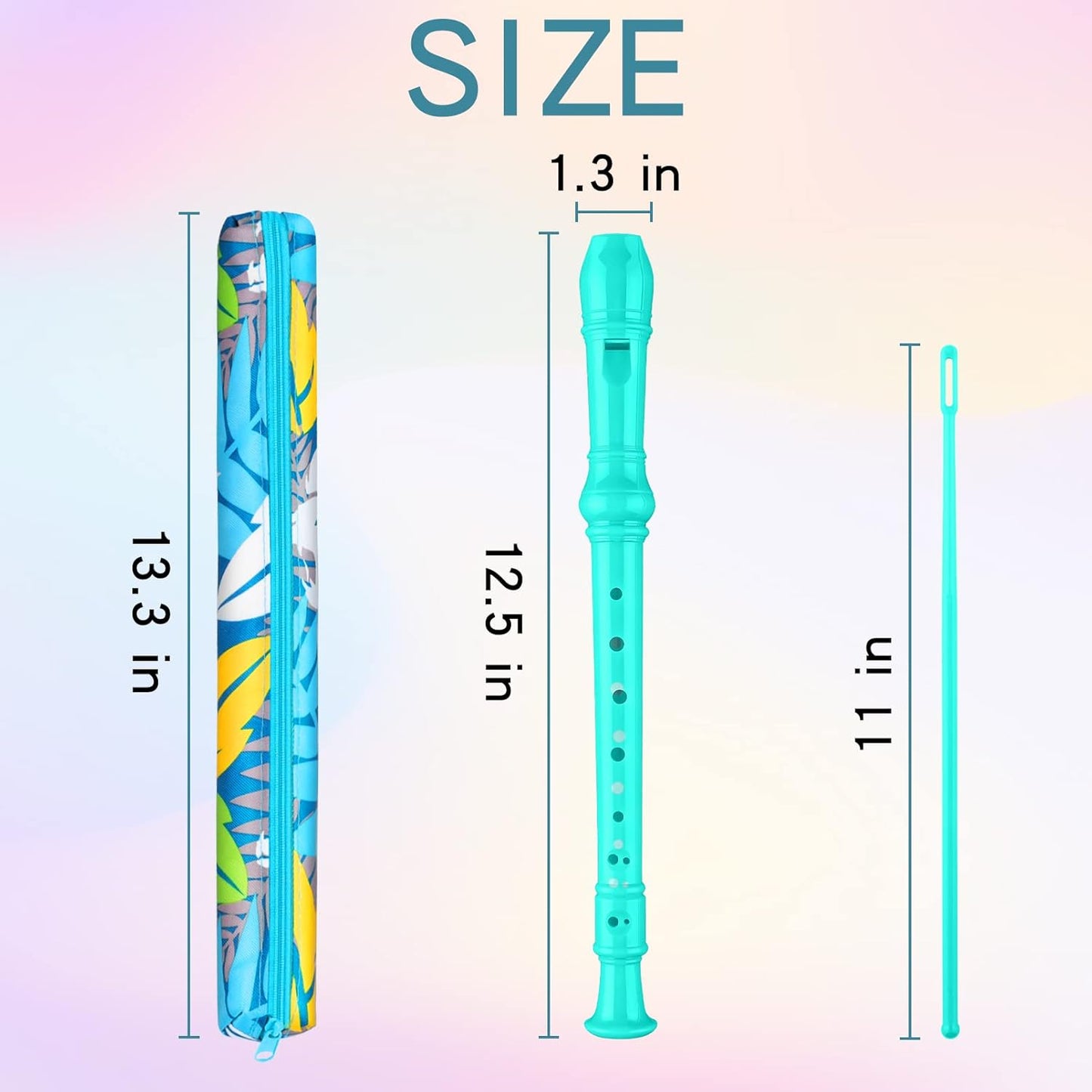Descant Soprano Recorder Music Recorder Instrument for Kids Flute Kids Recorder with Cleaning Rod + Case Bag…
