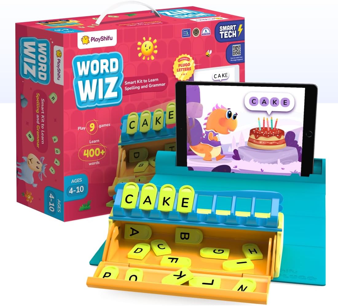 PlayShifu Phonics & Reading Game for Kids – Plugo Letters | Tech-Powered Spelling, Grammar & Vocabulary Kit | Educational Toy & Gift for Boys & Girls Ages 4–10 | Fun Learning Game