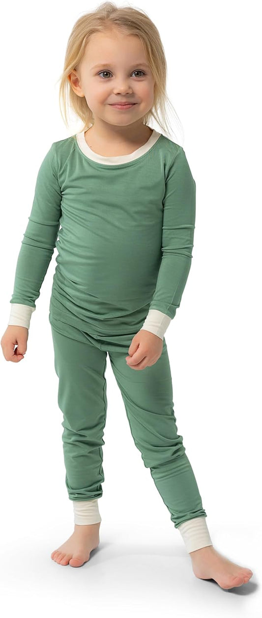 2-Piece Pajama for Kids and Toddlers - Toddler Pajamas - Boys and Girls Pajamas viscose made from Bamboo