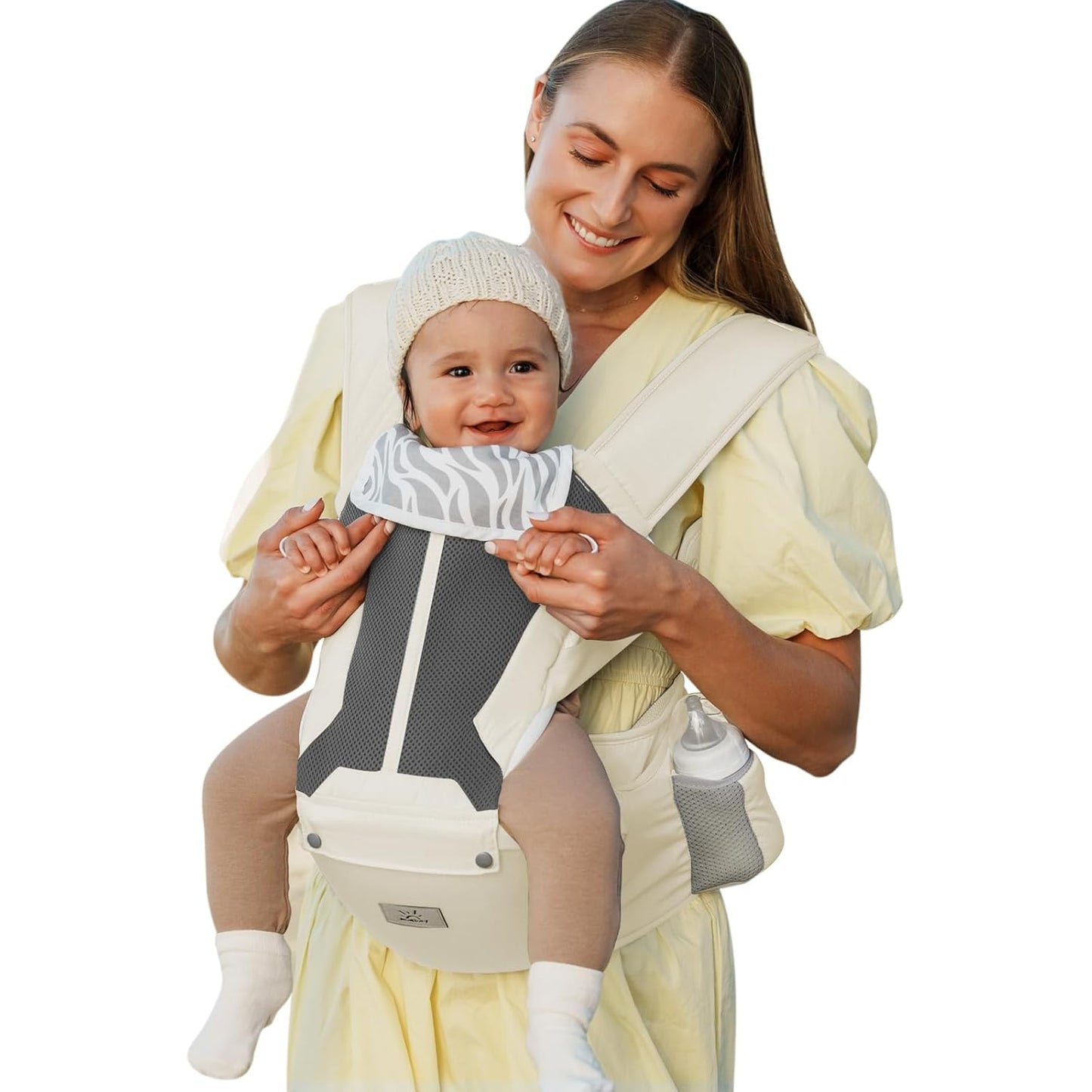 Baby Carrier, Baby Holder Carrier Newborn to Toddler - Ergonomic, Cozy and Breathable Baby Carrier with Hip seat for 7-50lbs