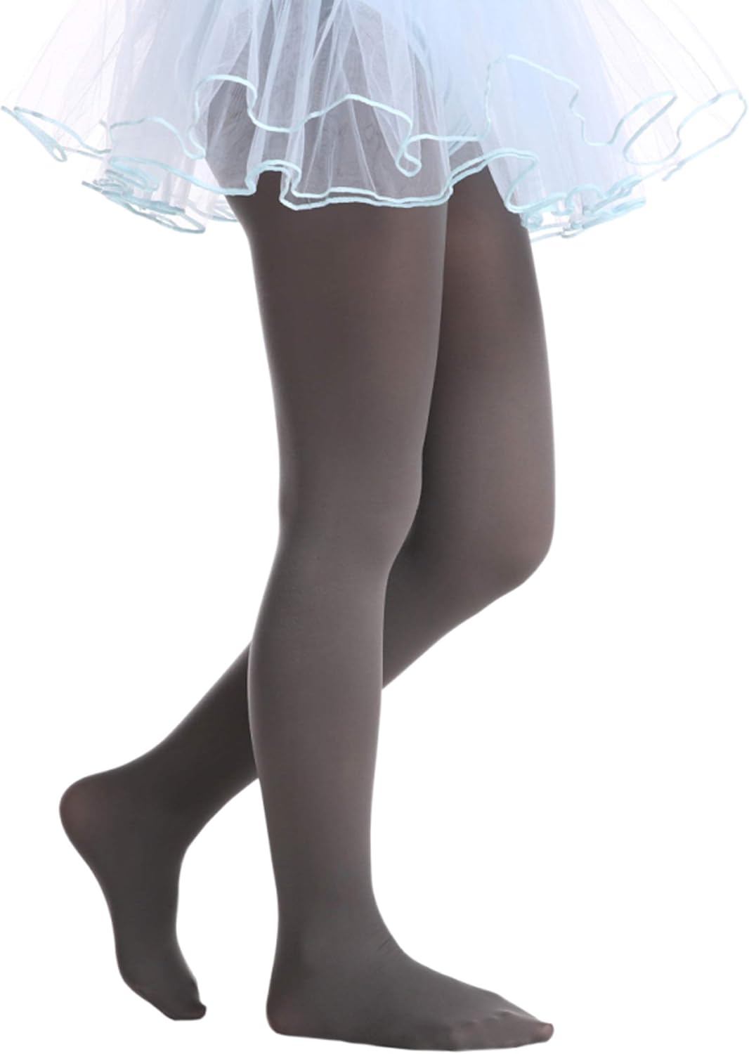 EVERSWE Girls Semi Opaque Footed Tights, Microfiber Tights