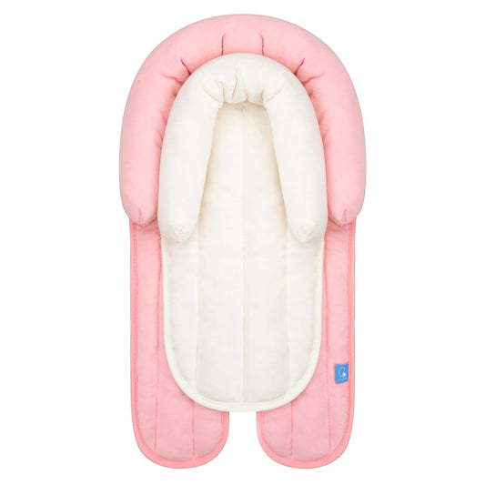 COOLBEBE Upgraded 2-in-1 Babybody Supports for Newborn Infant - Extra Soft Breathable Car Seat Insert Cushion Pad, Perfect for Carseat, Stroller, Swing, Bouncer, Pink