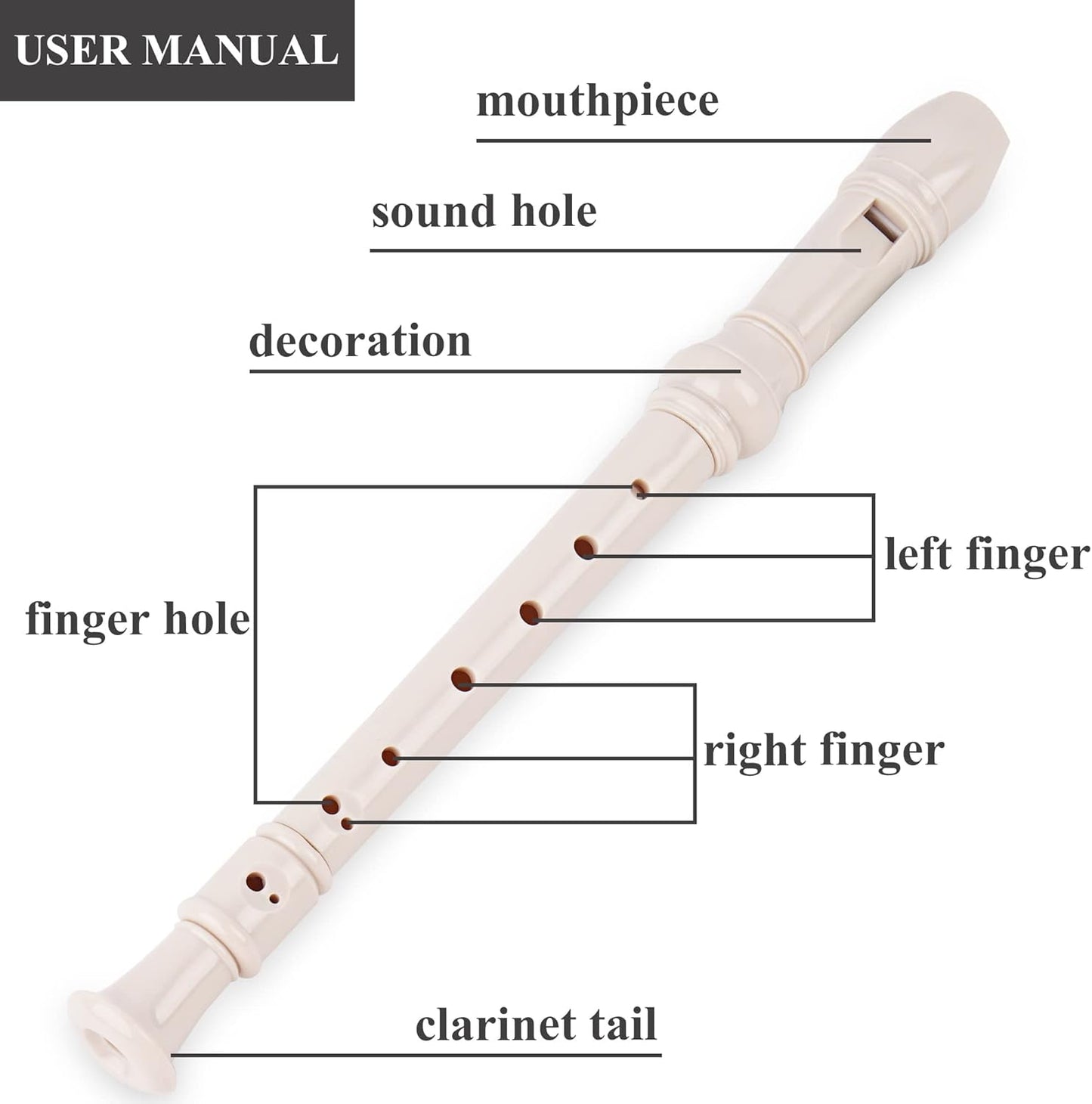 Recorder Instrument for Beginner Kids Adults,8-Hole Soprano Descant Recorder Music Flute with with Cleaning Rod & Leather Case For School Student Home Entertainment(2-Gold Leaf)