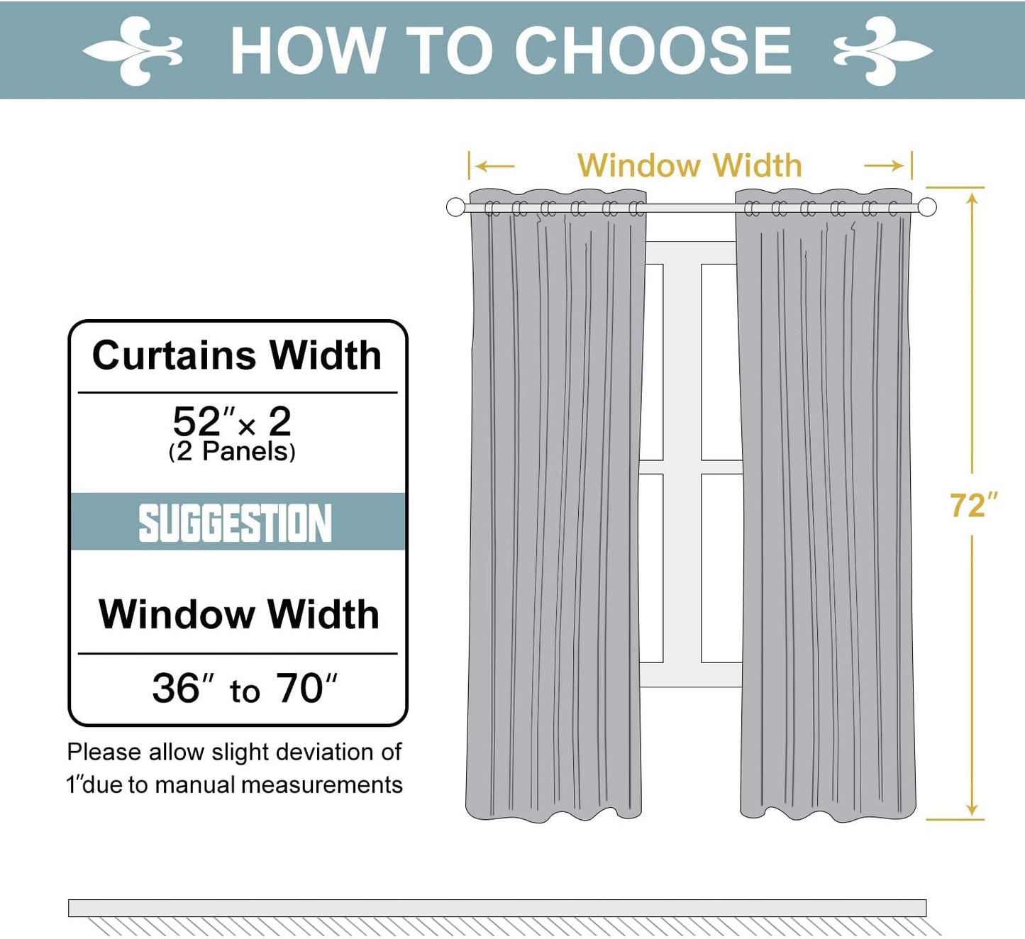 ChrisDowa Grommet Blackout Curtains for Bedroom and Living Room - 2 Panels Set Thermal Insulated Room Darkening Curtains (Brown, 52W x 72L)