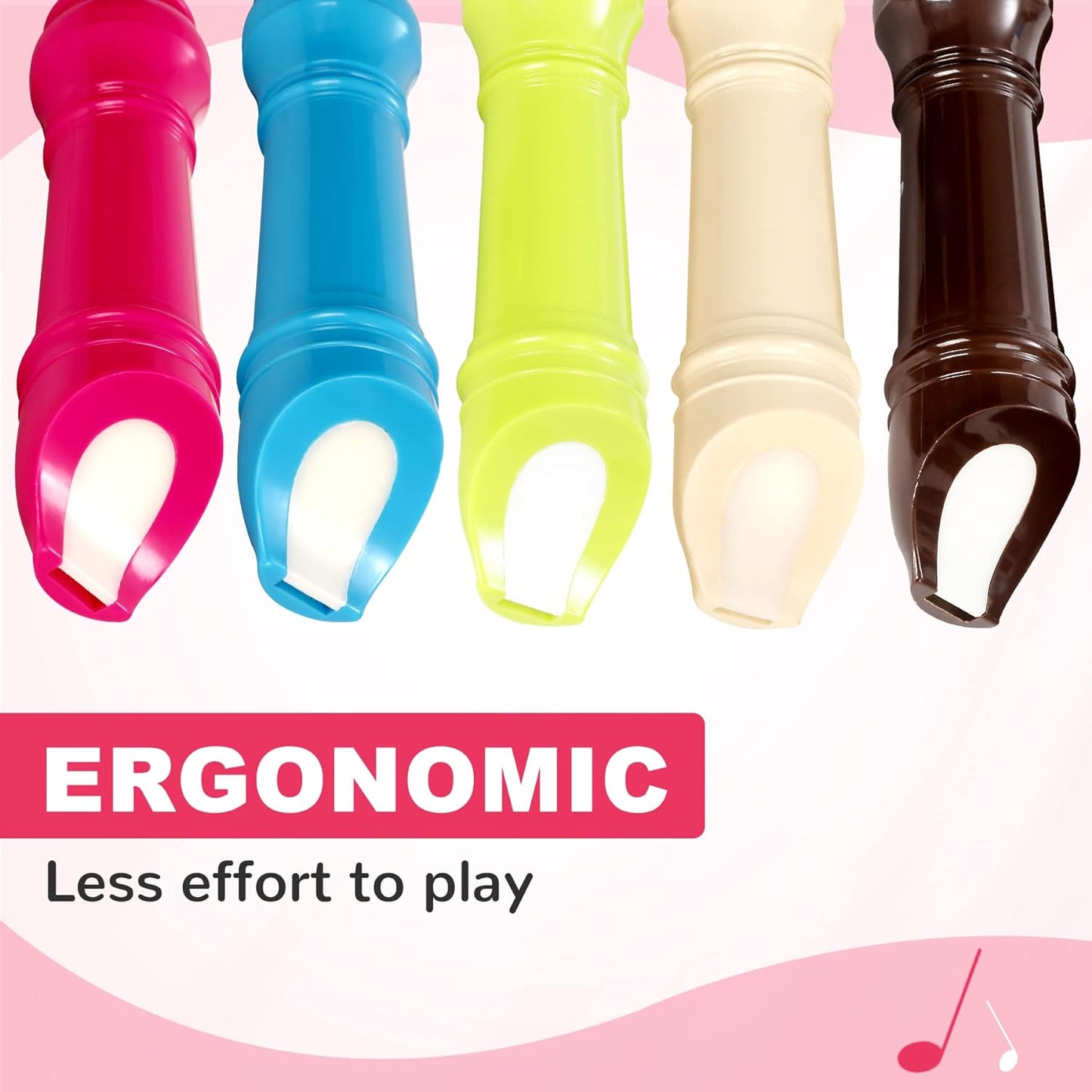CONJURER 10Pc Soprano Recorder Instrument for Kids Student - German Fingering 8 Hole Flute ABS Descant Recorders for Beginners with Cleaning Rod and Bag for Kids over 3 Years Old
