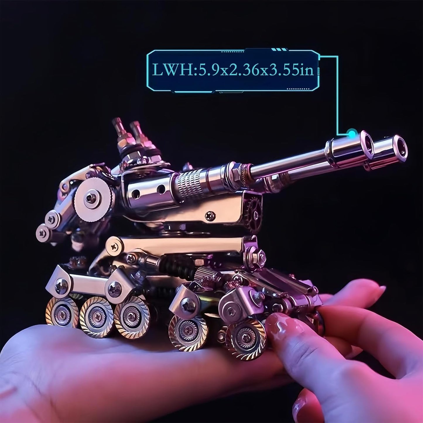 3D Metal Puzzle for Adults,Tank Puzzle Building Set，3D Metal Model Kit, Brain Teaser Puzzles DIY Assembling for Stress Relief - High end Men's Gift