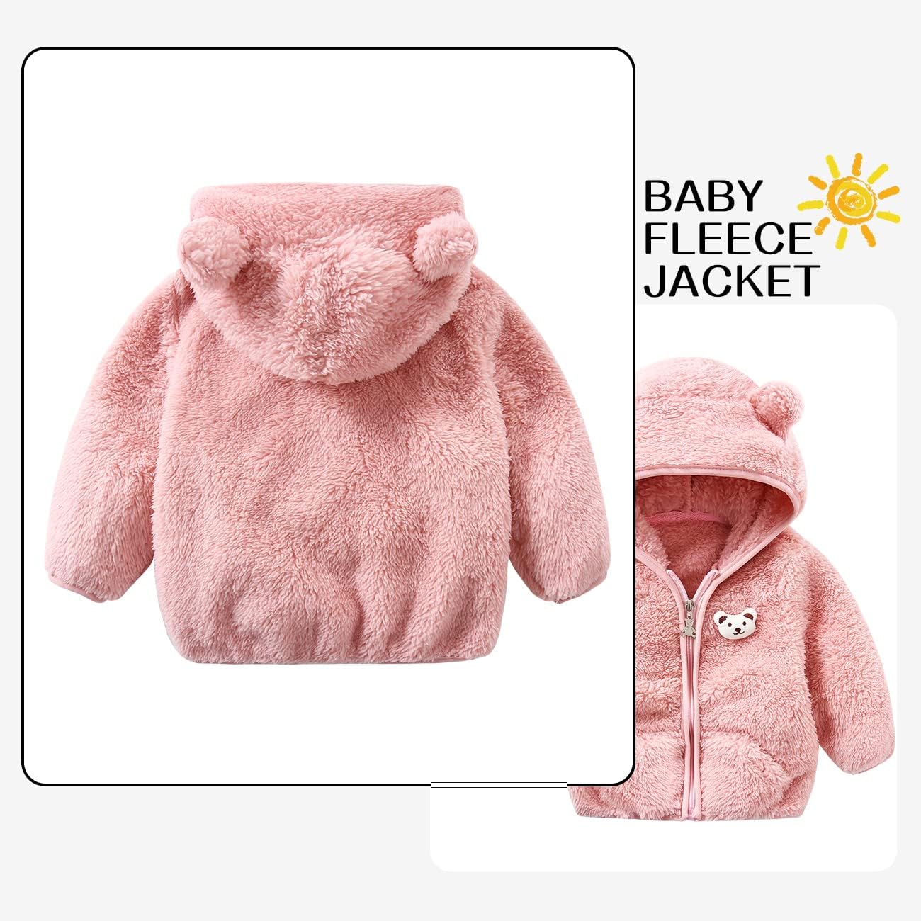 Baby Boy Fleece Jacket Girl Winer Clothes Coat Toddler Boy'S Clothing Sweater