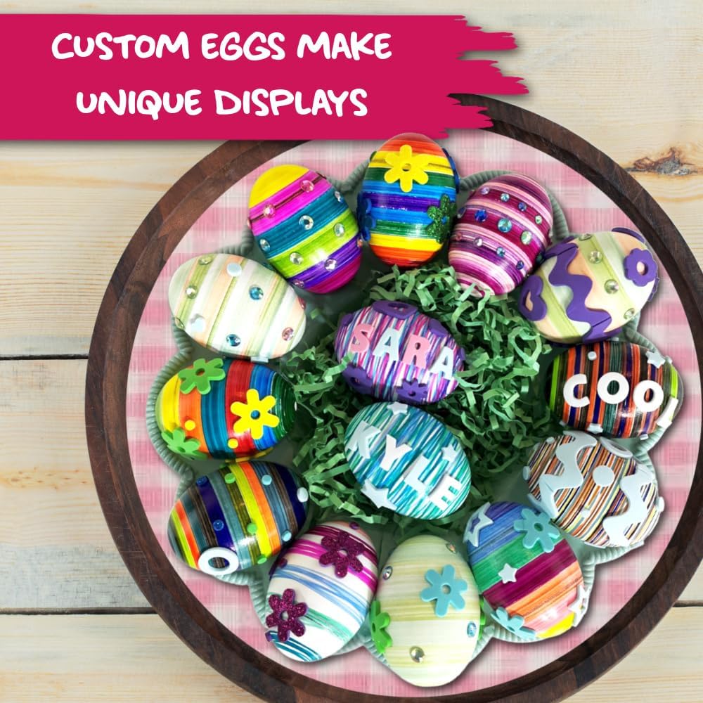 The Eggmazing Egg Decorator Easter Egg-cessory Pack - Accessory Pack for Egg Decorating - Markers, Adhesive Jewels and Foam Stickers - Arts and Crafts Kit