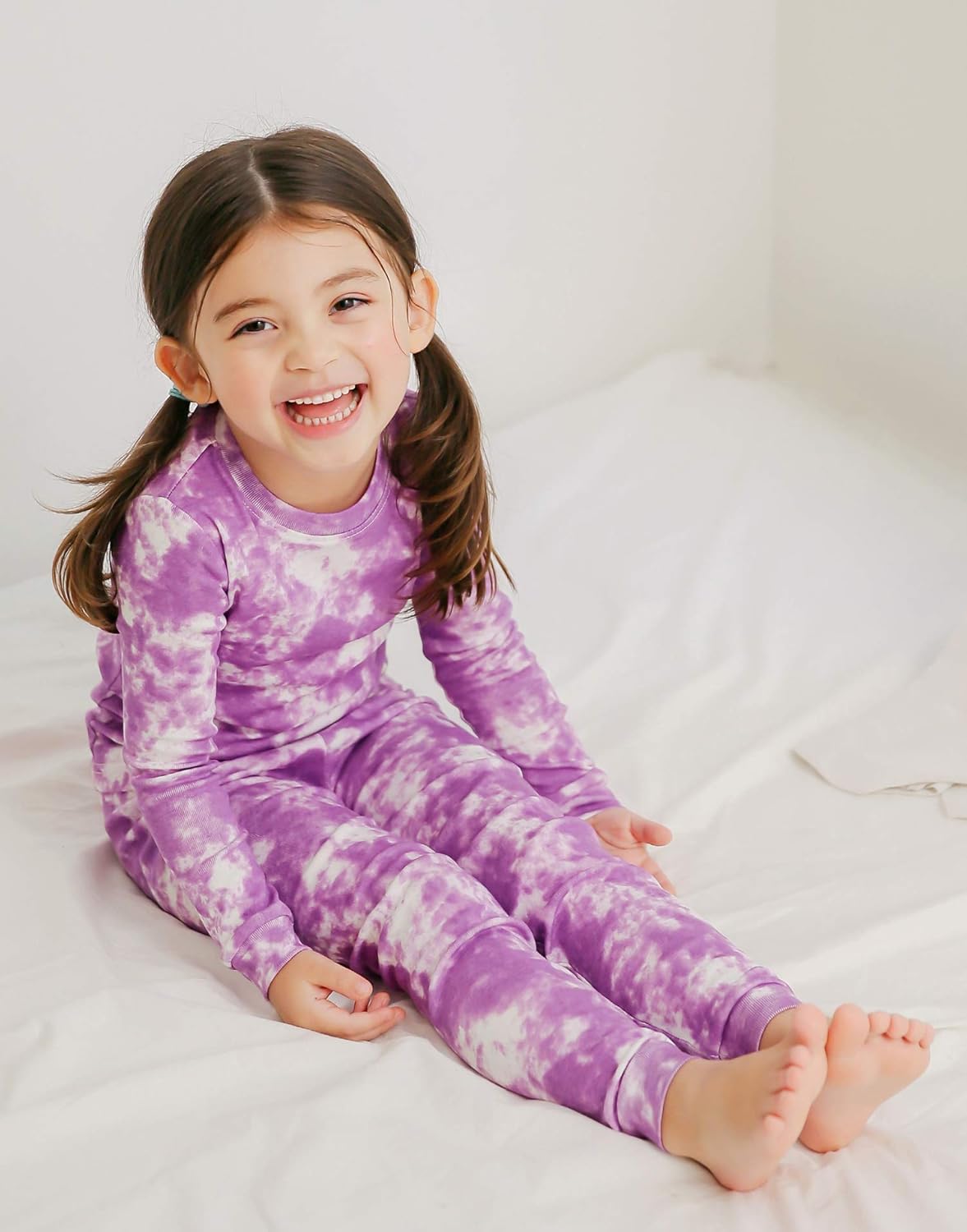 VAENAIT BABY 12M-12Y Toddler Kids Boys Girls 100% Cotton Marbling Tiedye Sung Fit Sleepwear Pajamas 2pcs Pjs Set