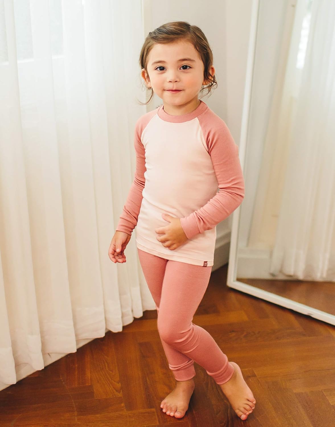 VAENAIT 6M-12Y Toddler Kids Girls Boys Soft Comfy Modal Tencel Solid Raglan Sleepwear Pajamas Pjs 2pcs/4pcs Set