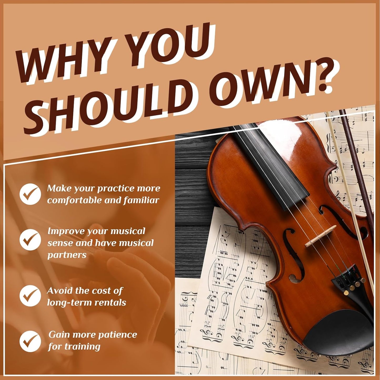 Ktaxon 1/4 Violin for Beginners, Fiddle for Students and Enthusiasts, Acoustic Violin Kit with Case, Bow, Rosin & Manual