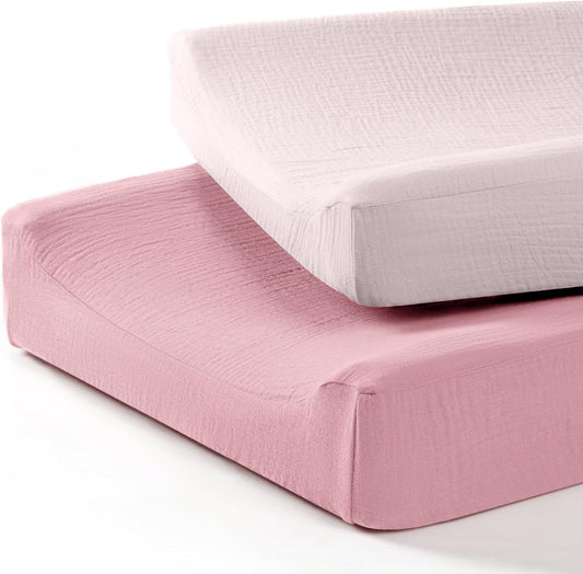 lulumoon Baby Changing Pad Cover: Muslin Diaper Changing Table Pad Cover - Changing Pad Sheets for Girls Boys