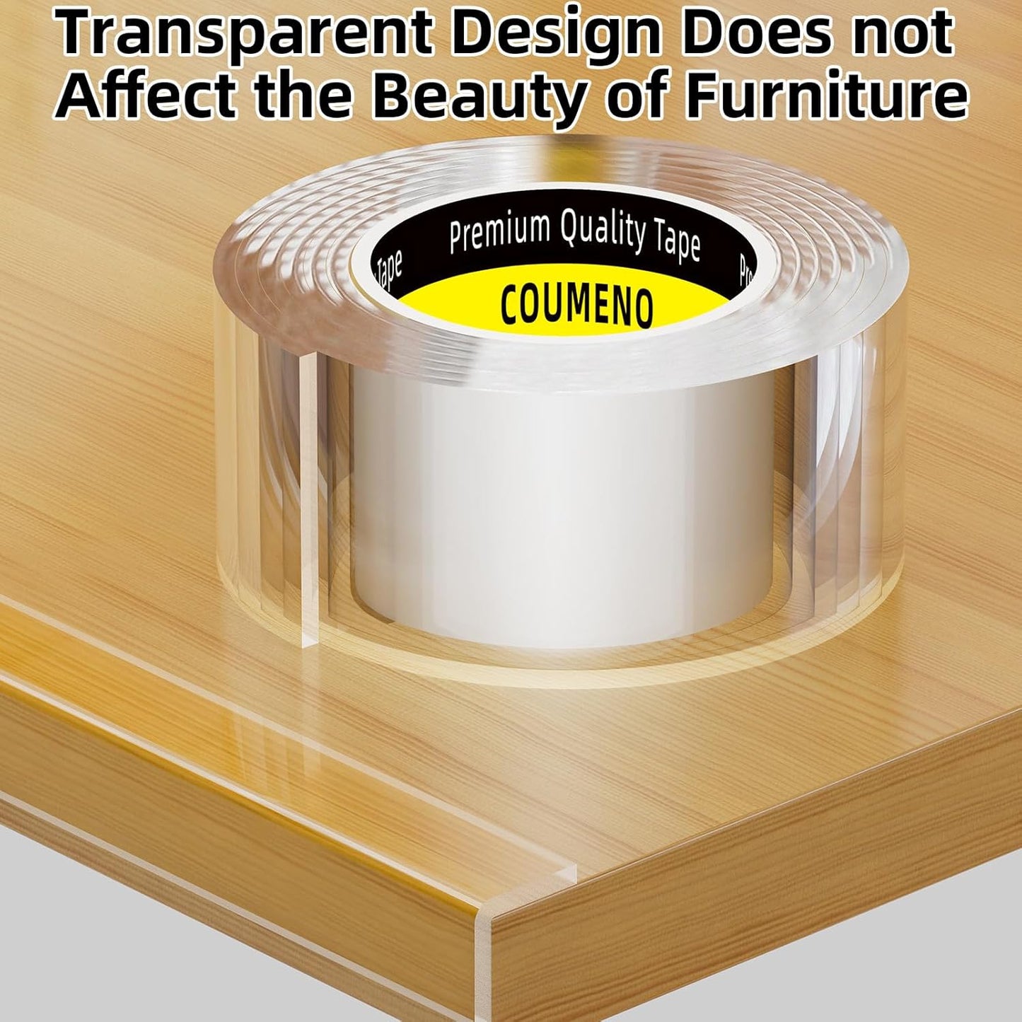 Clear Edge Protector with Strong Adhesive, Bumper Strip Corner Guards 0.8inX9.84FT