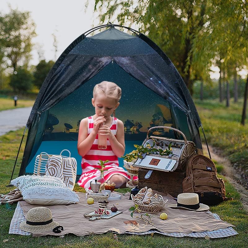 Kids Play Tent-61”x61”x45”Imaginative Play Popup Tent Space World Tent for Kids Indoor/Outdoor Fun-Kids Galaxy Dome Tent Playhouse for Boys and Girls,Perfect Kid’s Gift