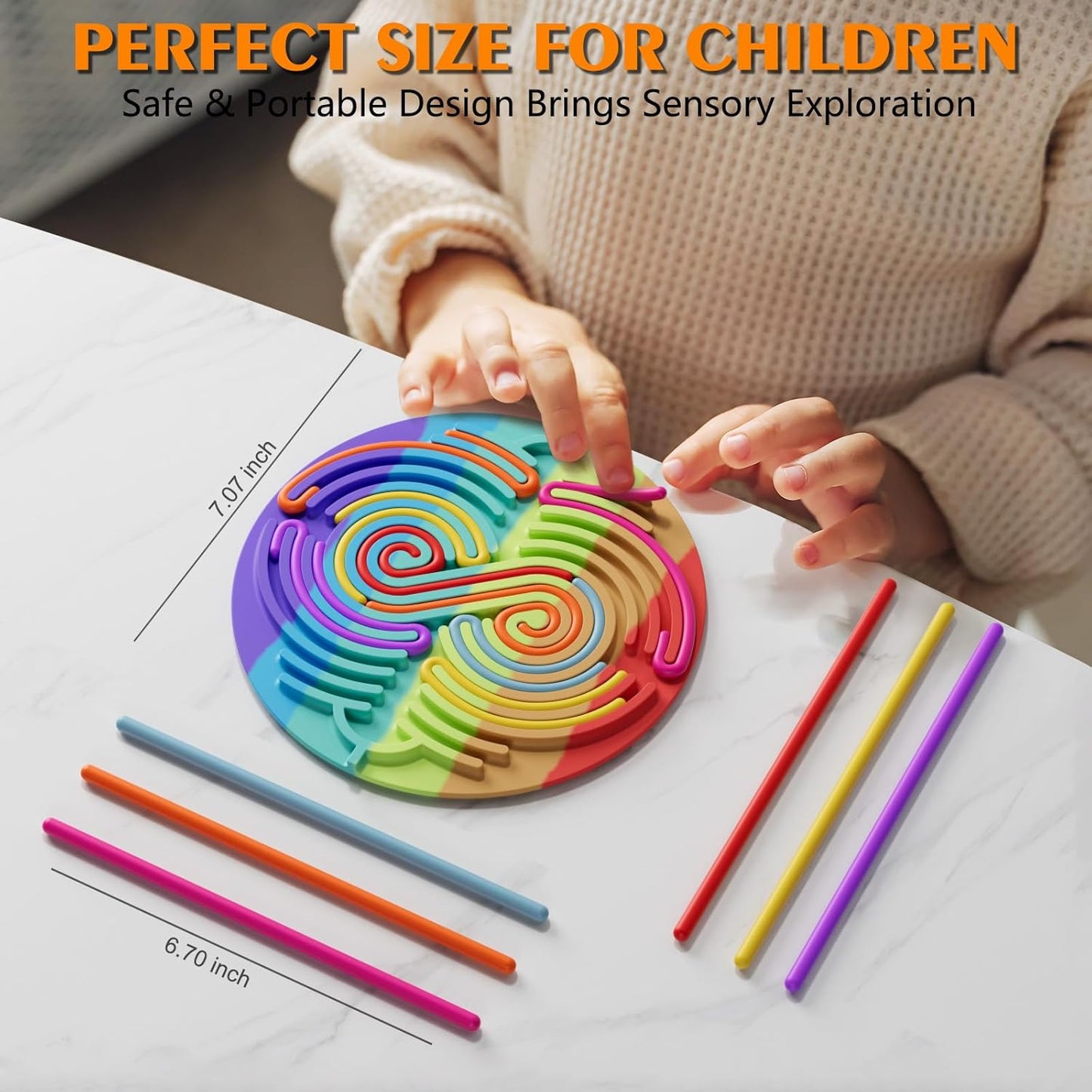 Sensory Fidget Toys for Kids Toddler Boys ,Sensory Activity Board for Stress Anxiety Autistic ADHD, Calm Down Travel Airplane Essentials Toys for 3+ Year Old, Stuffers Gifts for Teens Girls