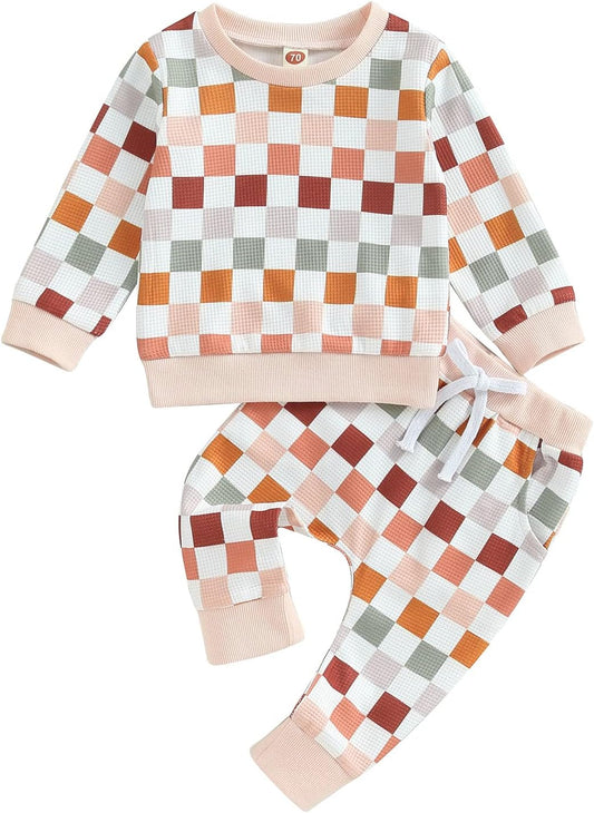 0-4T Toddler Boy Girl Halloween Outfit Fall Clothes Ghost Long Sleeve Sweatshirt Top Pants Baby Halloween Clothes