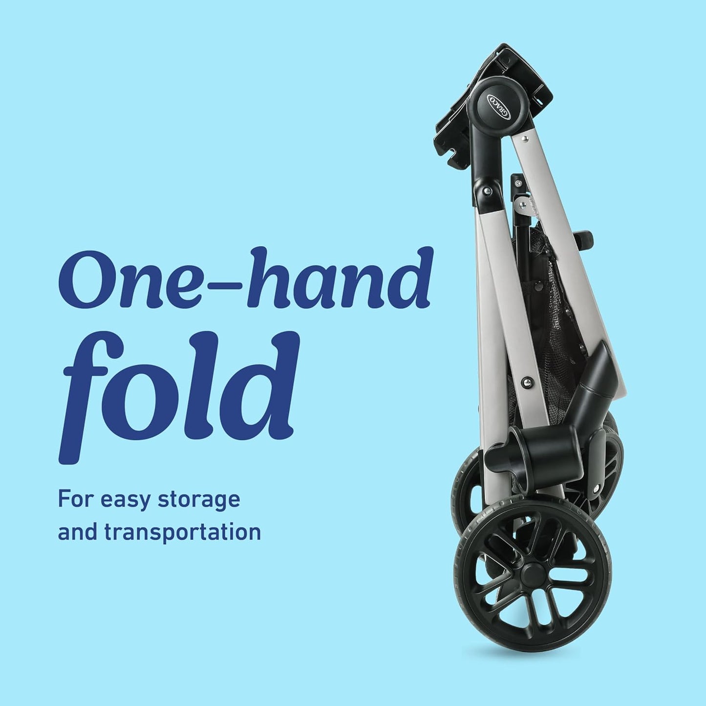 Graco Modes Pramette Stroller, Baby Stroller with True Pram Mode, Reversible Seat, One Hand Fold, Extra Storage, Child Tray, Pierce