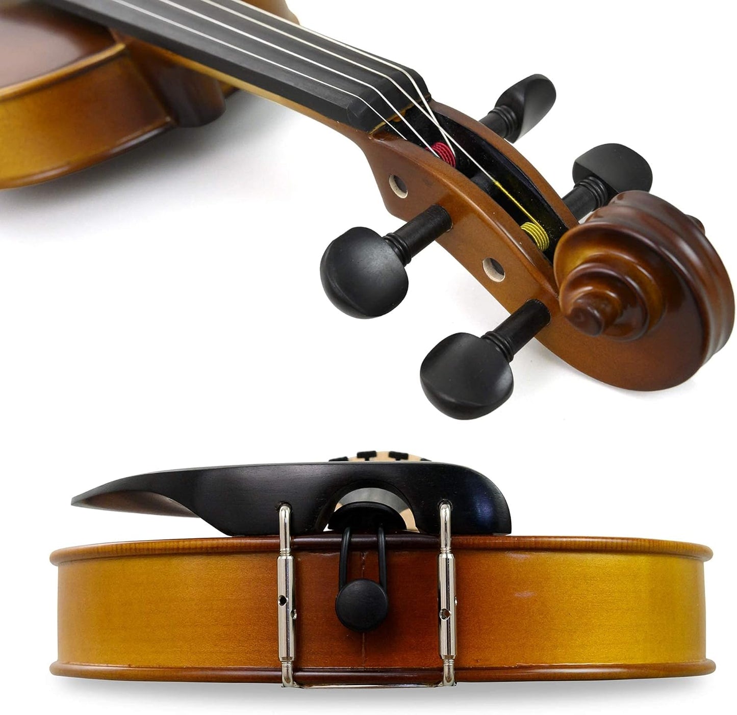 Bunnel Premier Violin Clearance Outfit 1/16 Size - Carrying Case and Accessories Included - Solid Maple Wood and Ebony Fittings By Kennedy Violins