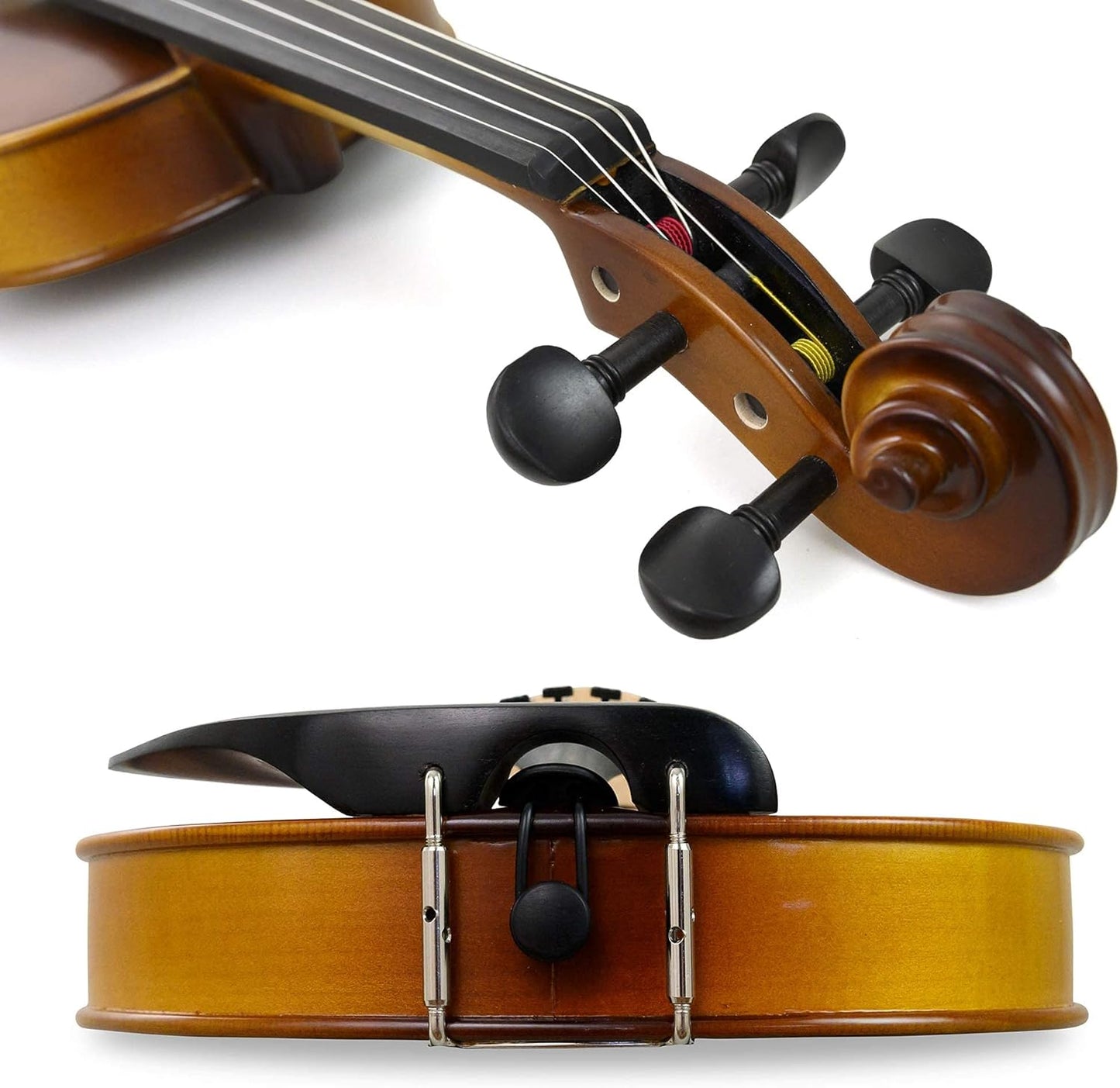 Bunnel Premier Violin Clearance Outfit 4/4 Full Size - Carrying Case and Accessories Included - Solid Maple Wood and Ebony Fittings By Kennedy Violins