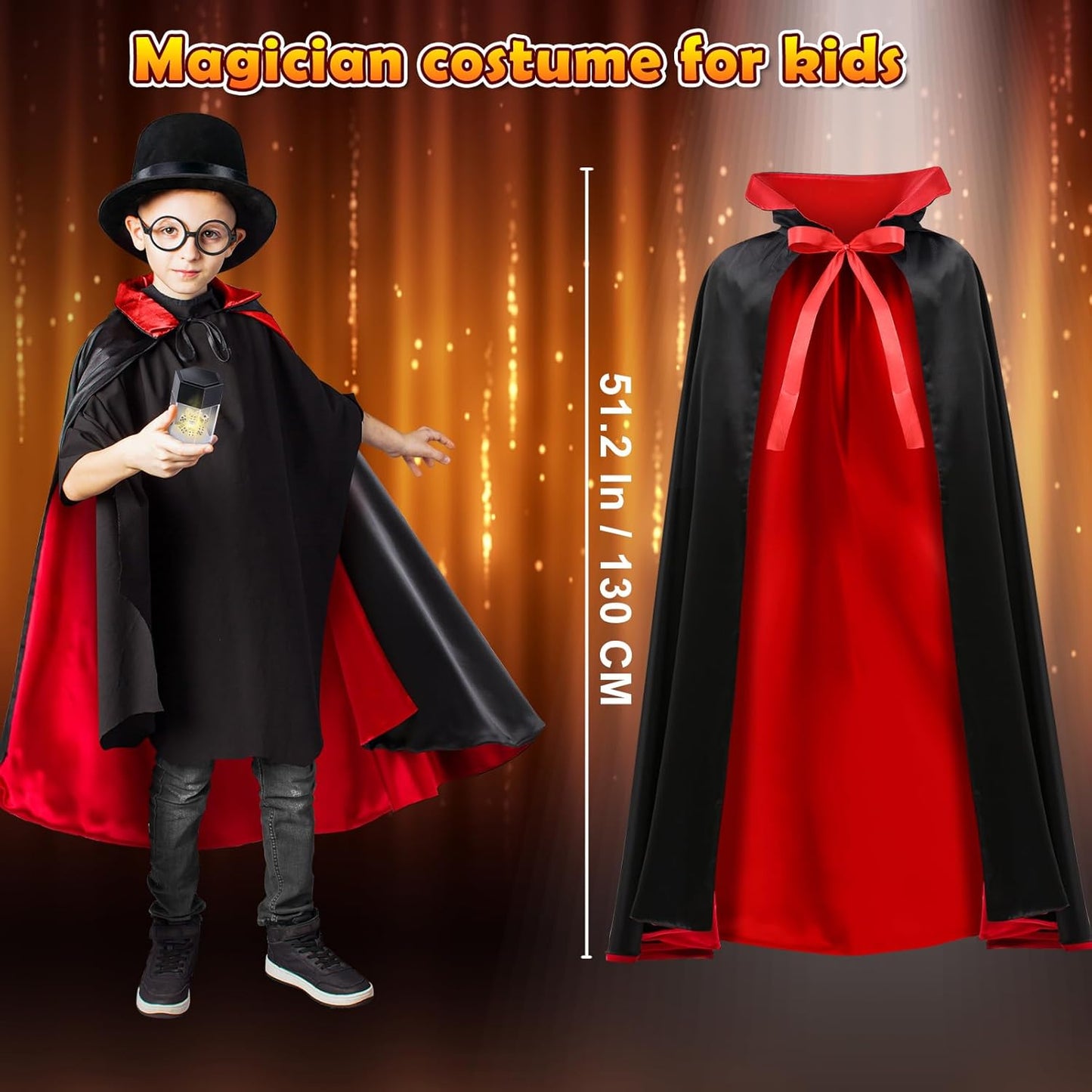 Magic Kit, Magic Set with Magician Costume for Kids Age 6-8, Magic Tricks for Kids Ages 6 7 8 9 10 11 12 Year Old