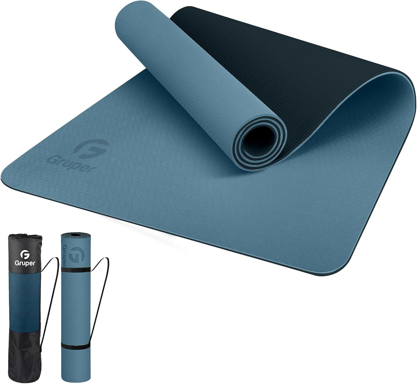 Yoga Mat Non Slip, Eco Friendly Fitness Exercise Mat with Carrying Strap,Pro Yoga Mats for Women,Workout Mats for Home, Pilates and Floor Exercises