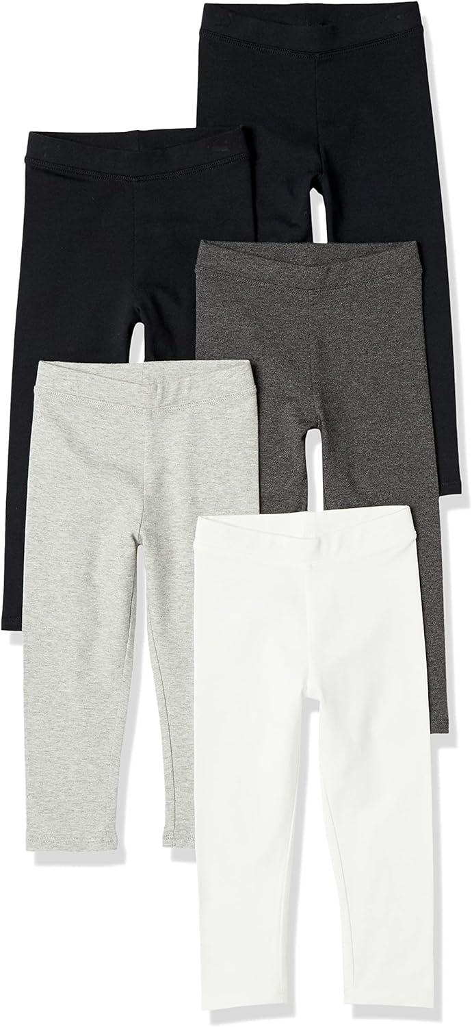 Amazon Essentials Girls and Toddlers' Leggings, Multipacks