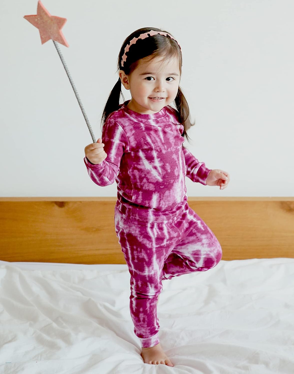 VAENAIT BABY 12M-12Y Toddler Kids Boys Girls 100% Cotton Marbling Tiedye Sung Fit Sleepwear Pajamas 2pcs Pjs Set