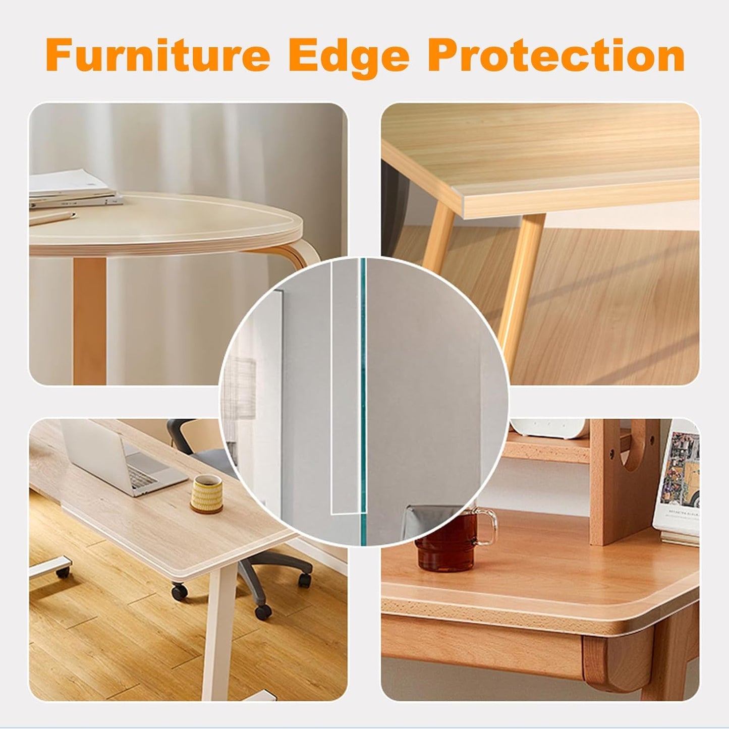 Clear Soft Corner Protectors for Furniture Strip,1.18 in x 6.6 FT,Sharp Edge & Table Bumper,Window Edge,Wall Protector, Soft Corner Guards Safe for Proof,Table Corner Protectors in Family