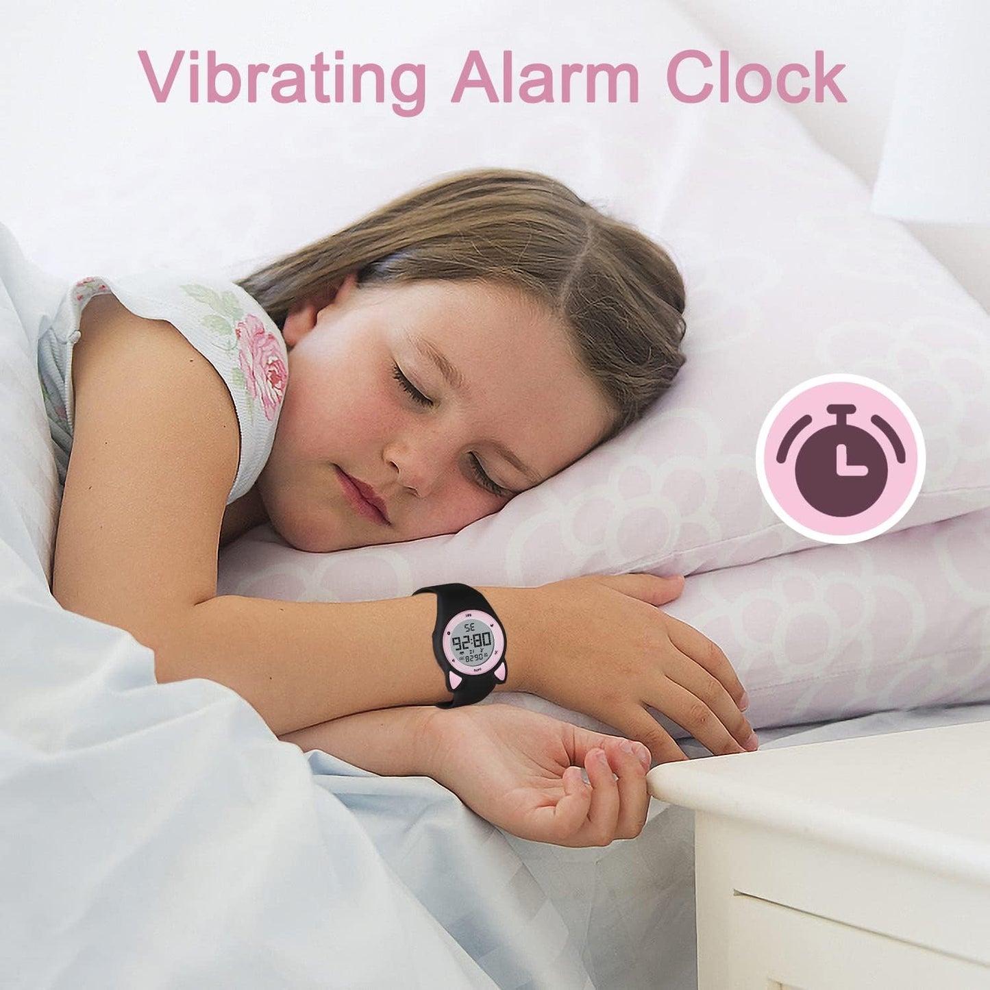 Kids Watches for Girls Boys Digital Sport Watch with Step Counter Pedometer Vibration Alarm Clock, No App Waterproof Fitness Tracker Kids Watch Boys Girls Teens Students Ages 5-16