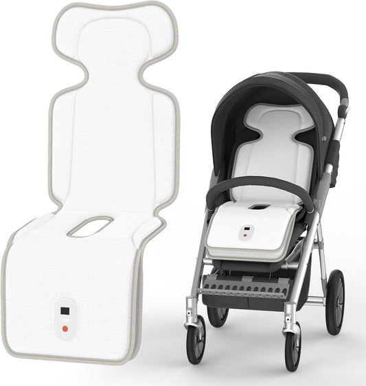 Bella's Friends Baby Stroller Cooling Pad with 2 Built-in Blower Up to 10H MAX 10000 mAh Rechargeable 3 Speed Adjustable Car Seat Liner Cooling Cushion for Toddler Outdoors Summer Baby Essentials